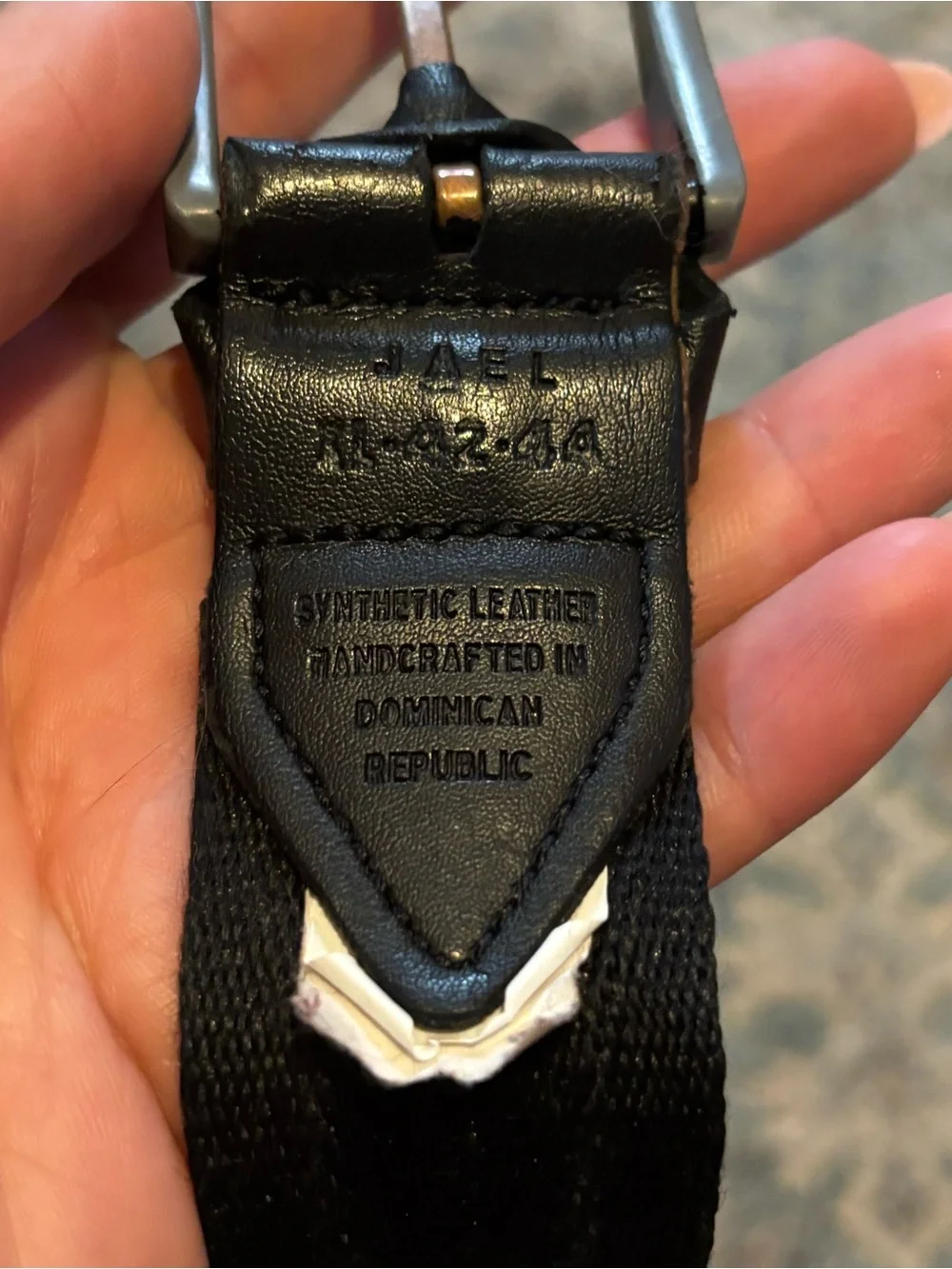 Guess Black and White Logo Webbing Belt